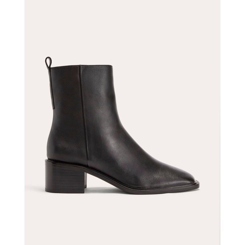 Everlane The City Boot in Black Leather Size 7.5 NWB Minimalist Quiet Luxury